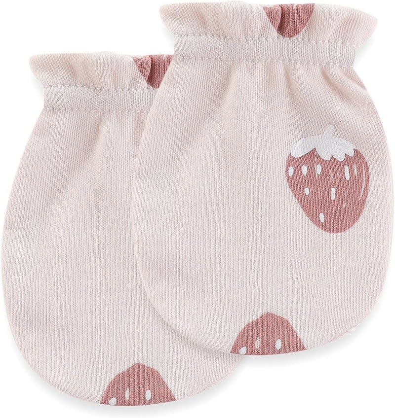 MAMIMAKA Newborn Baby Boy Girl Caps Mittens Socks Set Cotton Baby Essentials Accessories (Hats+Gloves+Socks) - Image 5